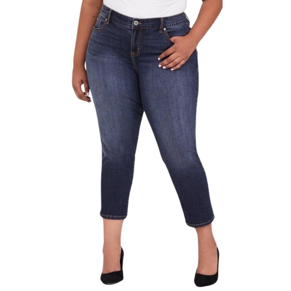 Torrid Mid Rise Straight Jean - Vintage Stretch Dark Wash size 14